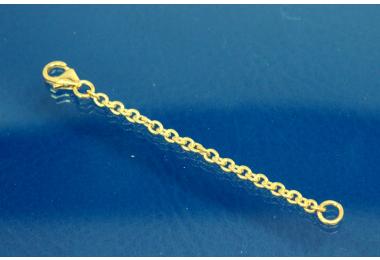 extension chain, length approx. 6cm, 925/- Silver gold plated