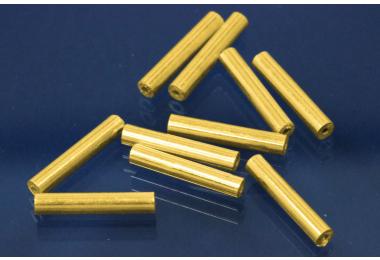Cut tube 925/- Silver gold plated long 10mm A 1,8mm I 0,7mm