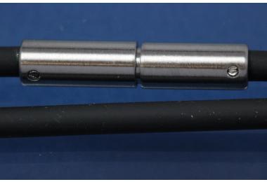 Rubber-necklace bayonet clasp 4mm, ca. L 60cm