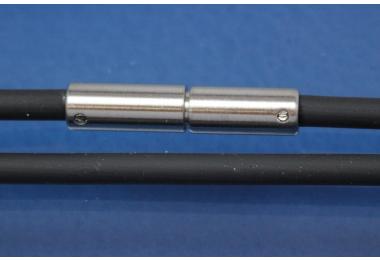 Rubber-necklace bayonet clasp 2mm, ca.L 45cm