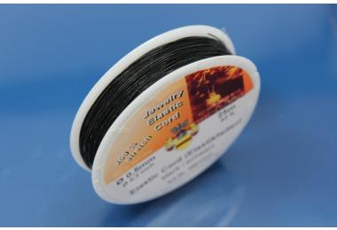 25m spool elastic cord  0,5mm black