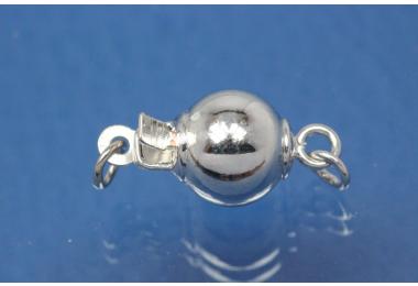 Ball clasp 8mm polished white gold color