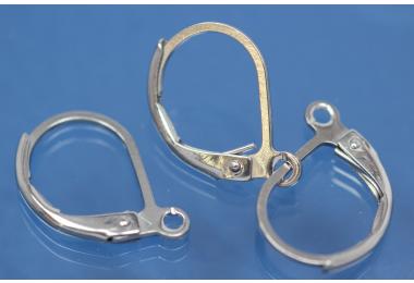 Leverback, stainless steel, 15,0x 10mm x 1,5mm