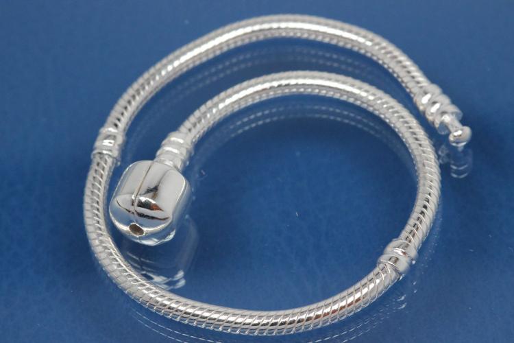 Glass Beads Modul Armband 925/- Silber 19cm