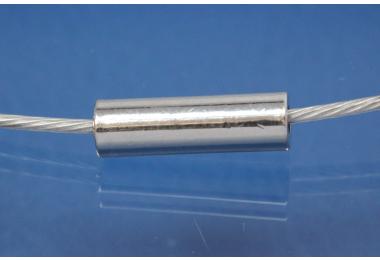 Edelstahlseil Collier 45 cm transparent