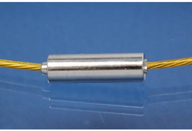 Edelstahlseil Collier 45 cm goldfarben