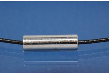 Stainless steel wir rope necklace 45 cm coated black