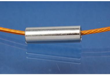 Edelstahlseil Collier �45 cm karneol