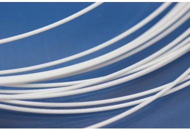 Edelstahlseil per Meter  wei  1,0mm  7 Strang