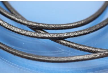 Leather cord round (real leather)  3,0mm, color black