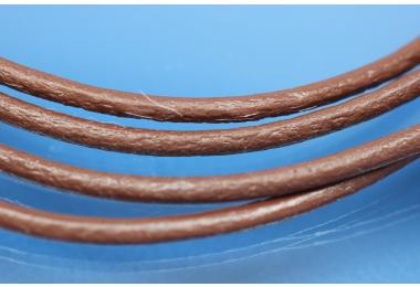 Leather cord round (real leather)  3,0mm, color brown