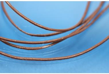 Leather cord round (real leather)  1,0mm, color brown