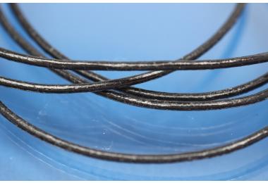 Leather cord round (real leather)  1,5mm, color black