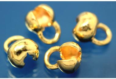 Power capsules heavy variation 5mm, 925/- Silver gold plated