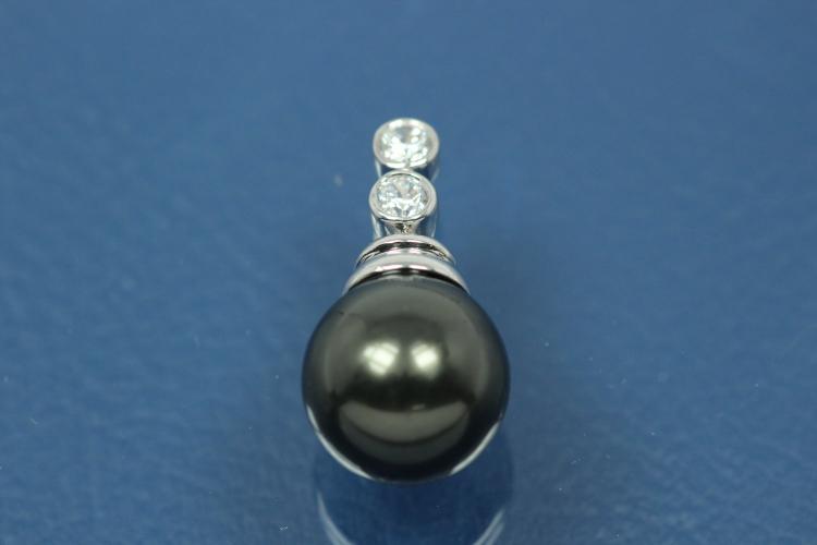 Anh�nger 925/- Silber rhodiniert mit Shellperle
