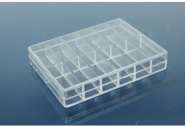 Box, clear, 12 compartments, 71x55x13mm