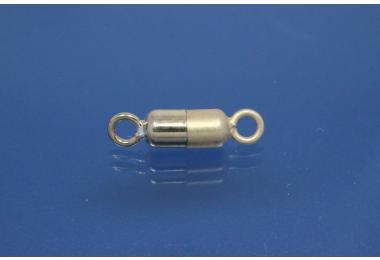 Magnetschliee 925/- Silber vergoldet, Zylinder ca. 3,5x14,4mm, poliert / mattiert