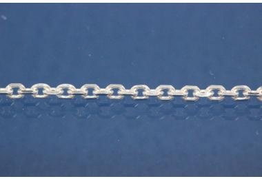 Kettenmeterware ca Mae der Ankerkette 8-seitig diamantiert 925/- Silber,