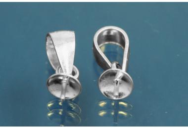 Bail sizes approx A:3mm x L6mm I: 3,3 x 4,1mm with pearlcup 4mm, pearlpin 0,6mm, 925/- Silver