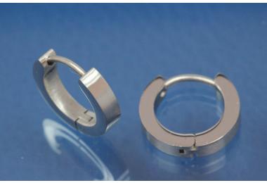 Stainless steel hoops approx A 13,5mm x width 3,0mm