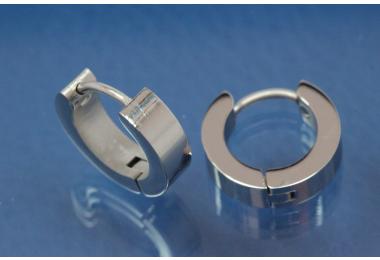 Stainless steel hoops approx A 13,8mm x width 4,0mm