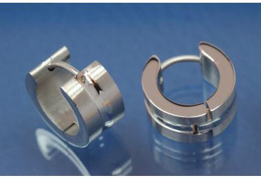 Stainless steel hoops approx A 13,3mm x width 6,7mm