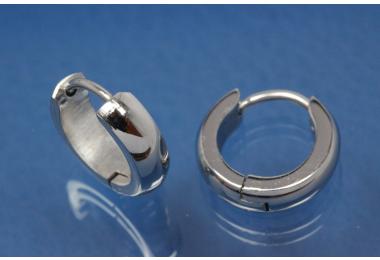 Stainless steel hoops approx A 13,6mm x width 4,0mm