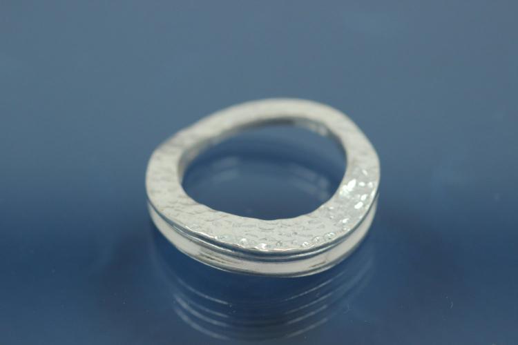 Colliermittelteil 925/- Silber Flche beide Seiten gehmmert ca Mae A 20,5 I 14,5mm Bohrung 2,2mm Strke 4,5 im Verlauf 1,3mm