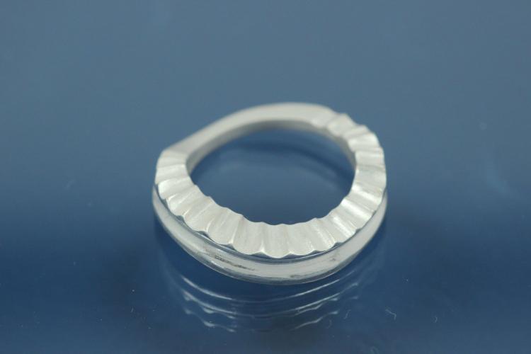 Colliermittelteil 925/- Silber Flche beide Seiten gehmmert ca Mae A 20,5 I 14,5mm Bohrung 2,2mm Strke 4,5 im Verlauf 1,3mm