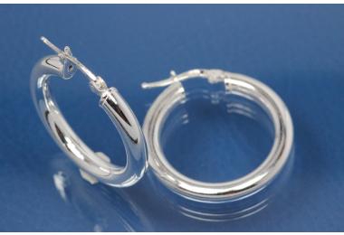 Hoops 925/- Silver rodium plated approx size A30mm, I22mm, Tube round RD A4mm.