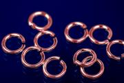 Jump rings round open approx. size outside  5,1mm, wire thickness 0,9mm, 925/- Silver rose gold plated