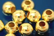 Kugeln glatt poliert schwere Ausfhrung 10,0mm glatt poliert - I  2,4mm 925/- Silber vergoldet