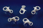 Pear shape trigger clasp in 925/000 silver with ring,approx. size  lenght 8mm x width 4,5mm,