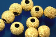 Beads laser cut heavy version A 6,0mm - I 2,4mm 925/- Silver gold plated