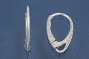 Klappbrisur 925/- Silber mit integrierter Einhngerschlaufe, ca Mae Hhe 18,4 x Breite 10,4mm