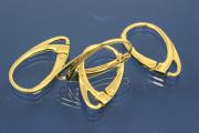 Klappbrisur 925/- Silber vergoldet mit integrierter Einh�ngerschlaufe, ca Ma�e H�he 18,4 x Breite 10,4mm