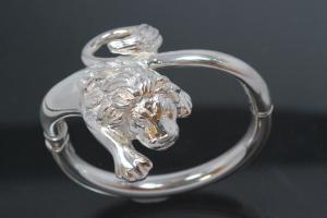 bangle lion vivid 925/- Silver hollow