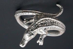 bangle crocodil vivid 925/- Silver hollow