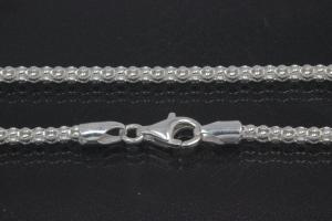 Popcorn Chain Necklace approx. size Ø2,4mm with trigger clasp, 925/- Silver