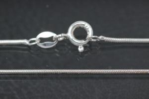 Schlangen-Collierkette 45cm lang mit Federring 925/- Silber