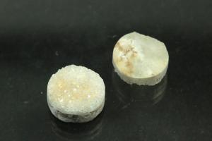 Quartz Druzy, shape round, color crystal, approx. size  10mm, approx.high 3,3-4,5 mm