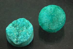 Quarz Druzy, Form rund, Farbe aventurinfarben, ca Mae  10mm, Hhe 3,6-5,6 mm