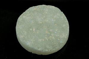 Quarz Druzy, Form rund, Farbe bergkristallfarben, ca Mae  30mm, Hhe 7,5-8,9 mm