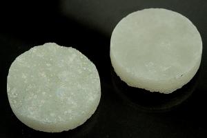 Quarz Druzy, Form rund, Farbe bergkristallfarben, ca Mae  30mm, Hhe 7,5-8,9 mm