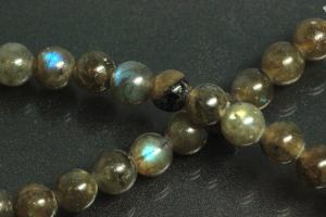 Labradorit spherical gemstone strand, approx. dimensions  8mm, approx. 39,0 - 40,0cm long.