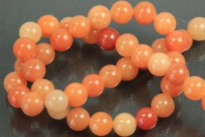 Red Aventurin spherical gemstone strand, approx. dimensions  8mm, approx. 39,0 - 40,0cm long.