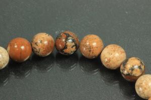 Picture jasper spherical gemstone strand, approx. dimensions  8mm, approx. 39,0 - 40,0cm long.