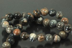 Picasso jasper light spherical gemstone strand, approx. dimensions  8mm, approx. 39,0 - 40,0cm long.