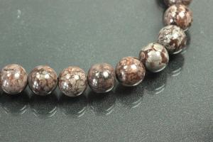 Autumn jasper spherical gemstone strand, approx. dimensions  8mm, approx. 39,0 - 40,0cm long.