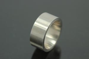 Ring blank cambered inside 972/- silver, ring width approx. 10mm, ring thickness approx. 3,0mm, width 58